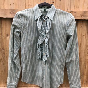 Ralph Lauren Ruffled Button Down Blouse